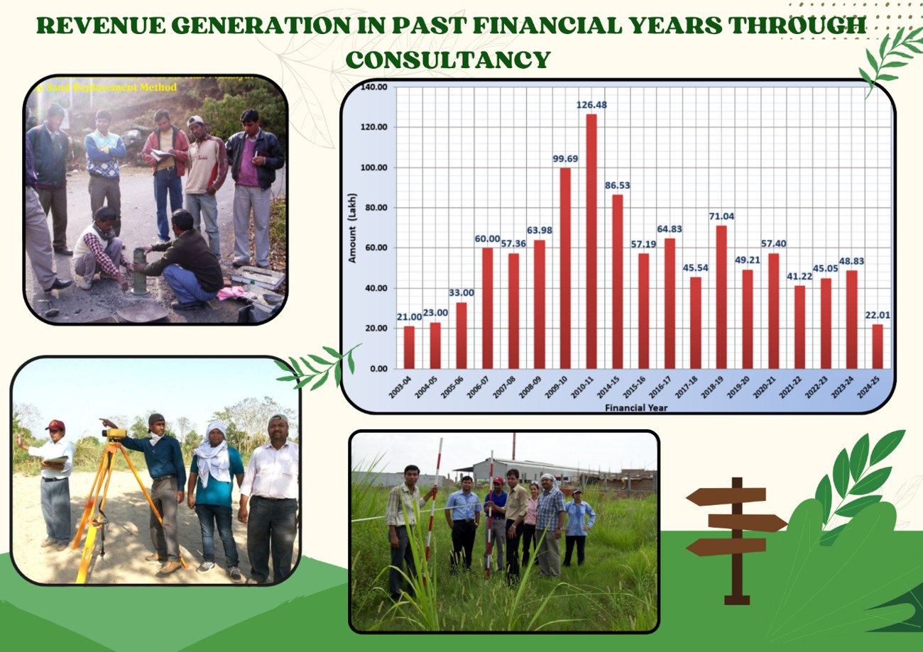 Bar chart of revenue generated through consultancy across financial years